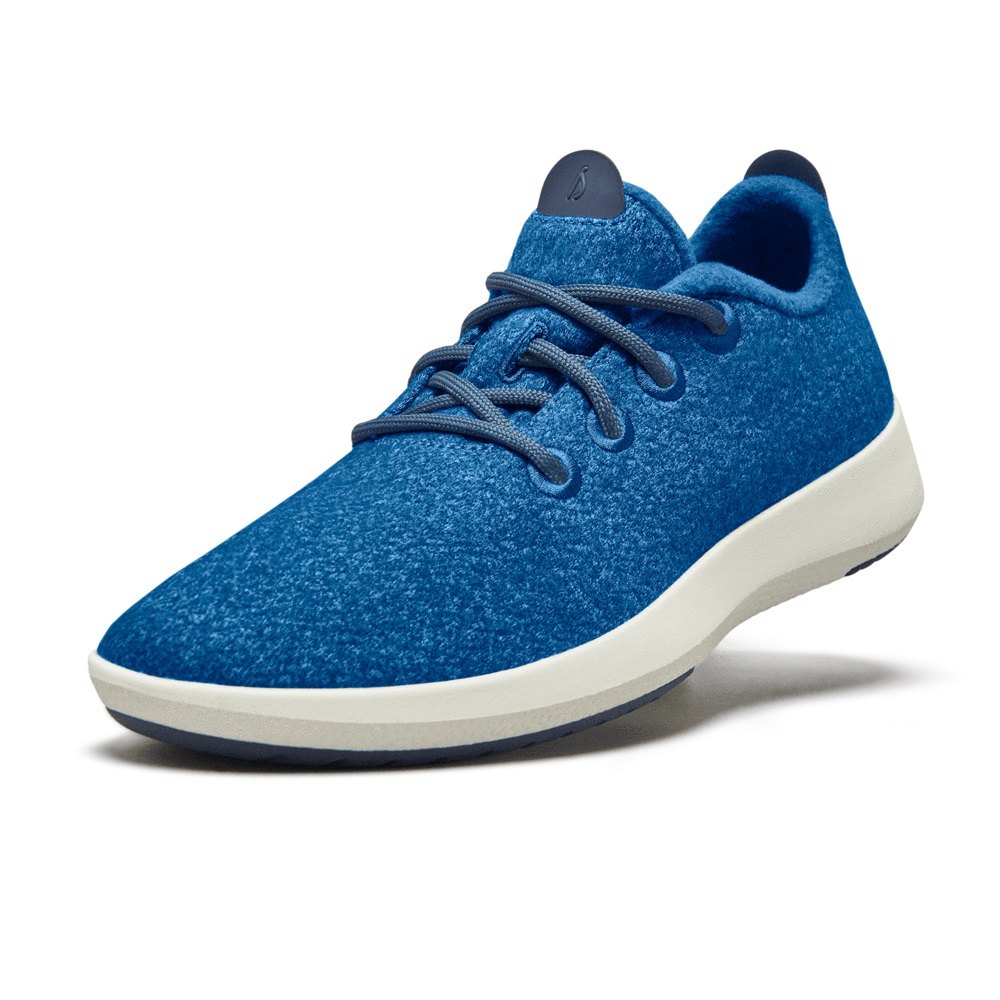 Allbirds Women\'s Sneakers Blue - Wool Runner Mizzles - 84103IPVE